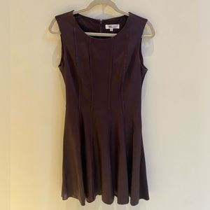 My Tribe | Genuine Leather Fit-and-Flare Dress | Size M